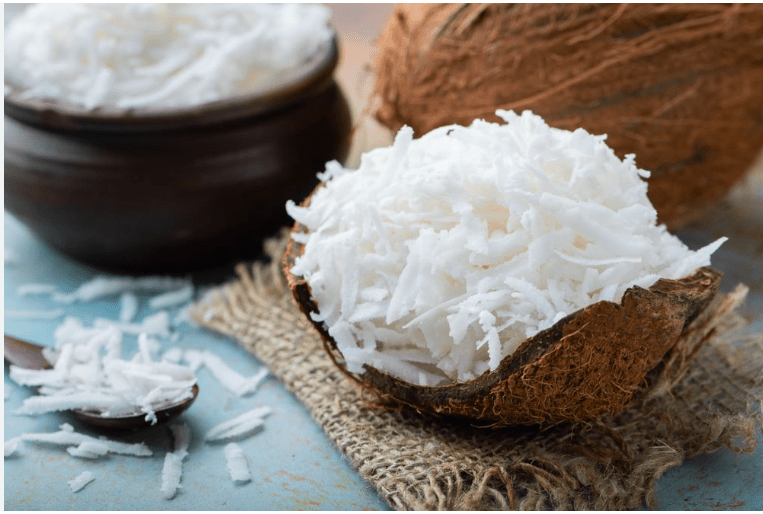 Coconut fruit and grated