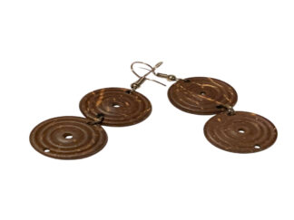 Earrings coconut shell design