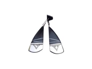 Earrings ebony and Tuareg silver
