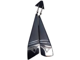 Earrings ebony and Tuareg silver