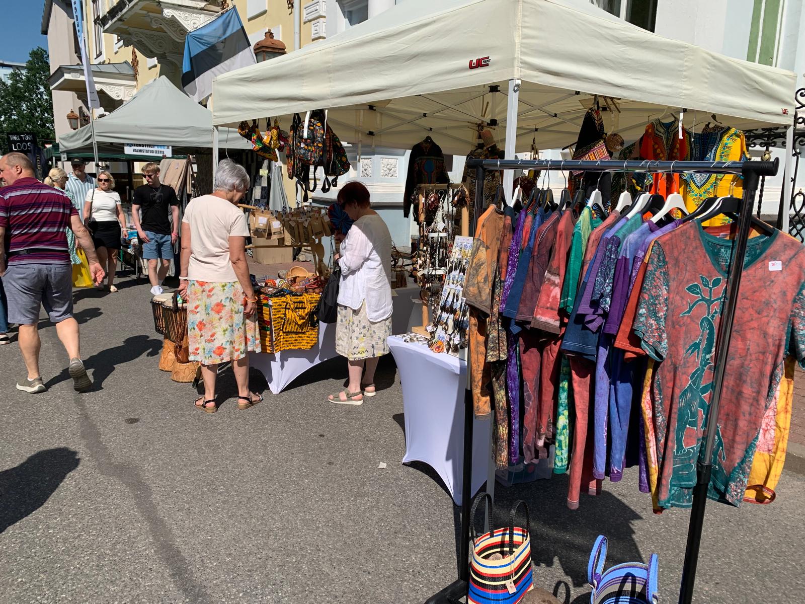 Customers browsing at the TogoSunny stall
