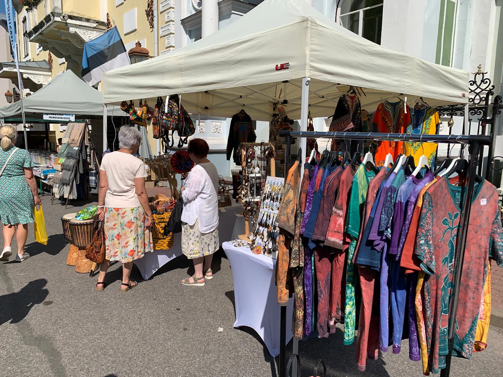 Batik shirts at the TogoSunny stall