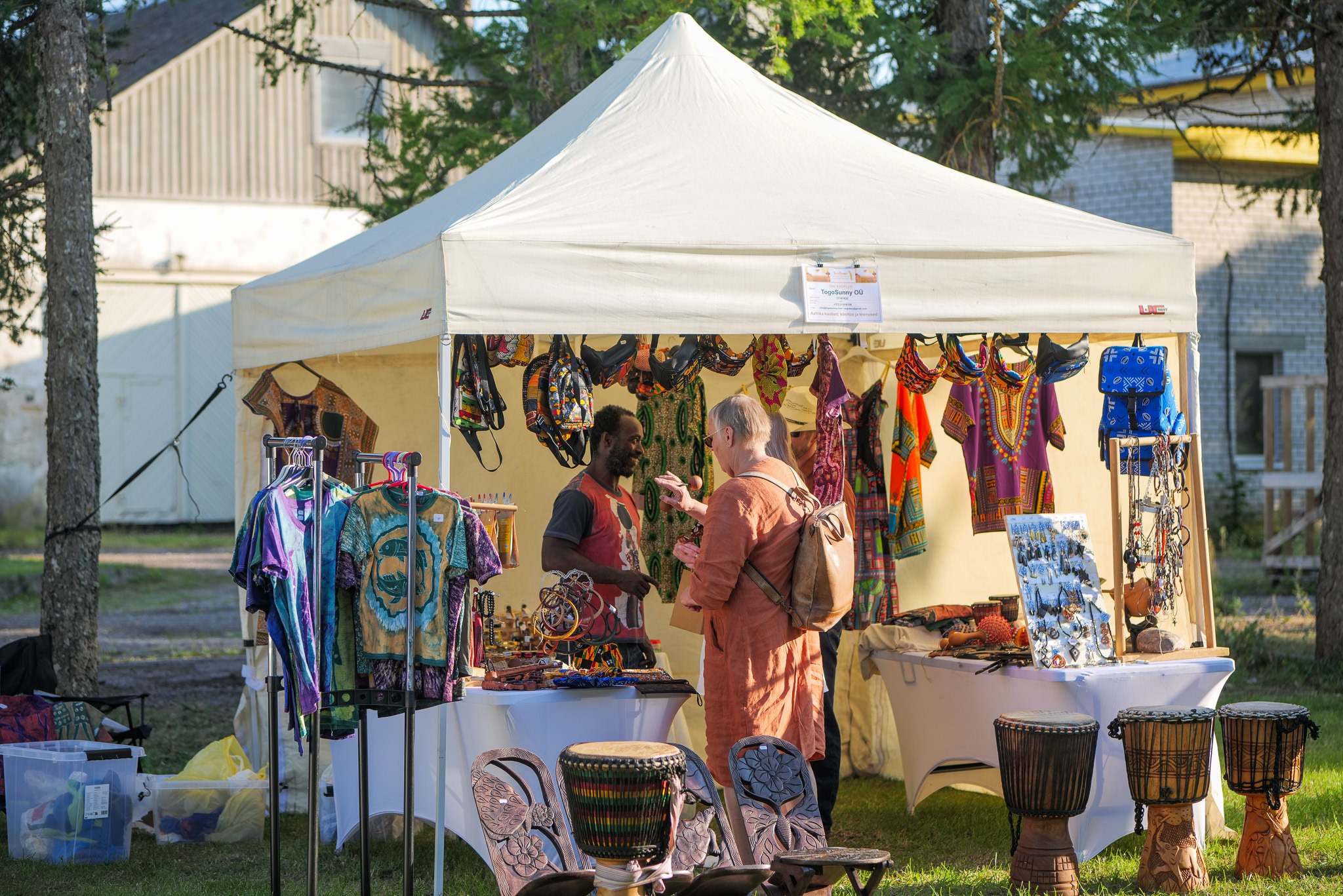 The TogoSunny stand in evening light