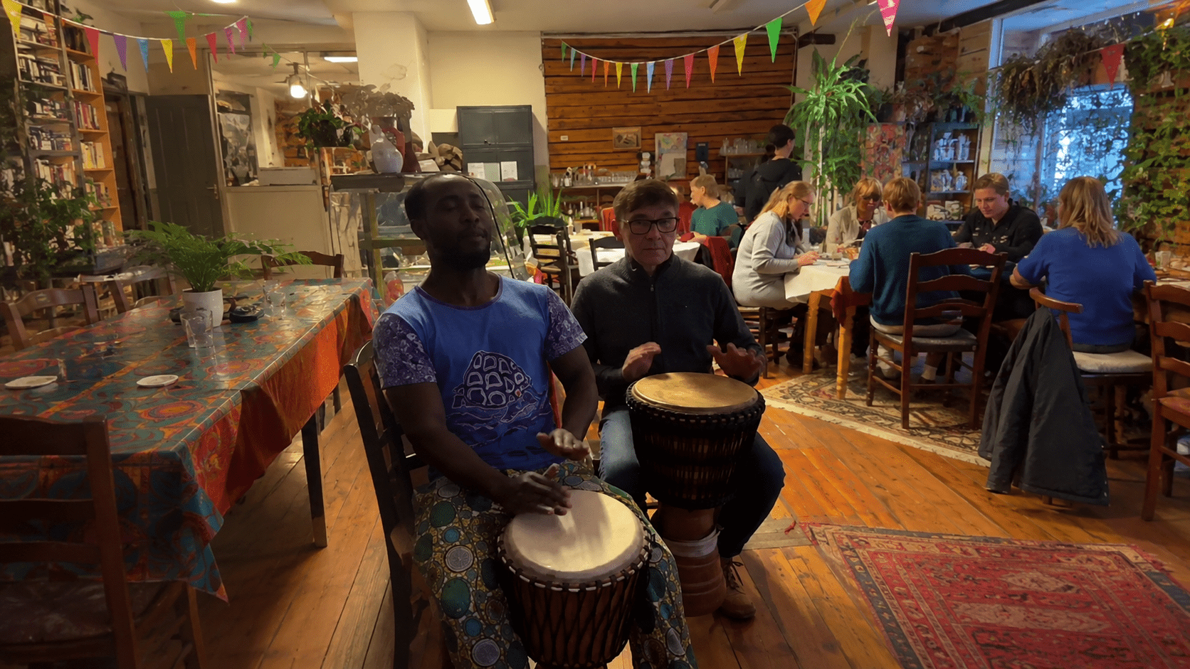 African djembe performance at the Mondo Kenya event in Lindi