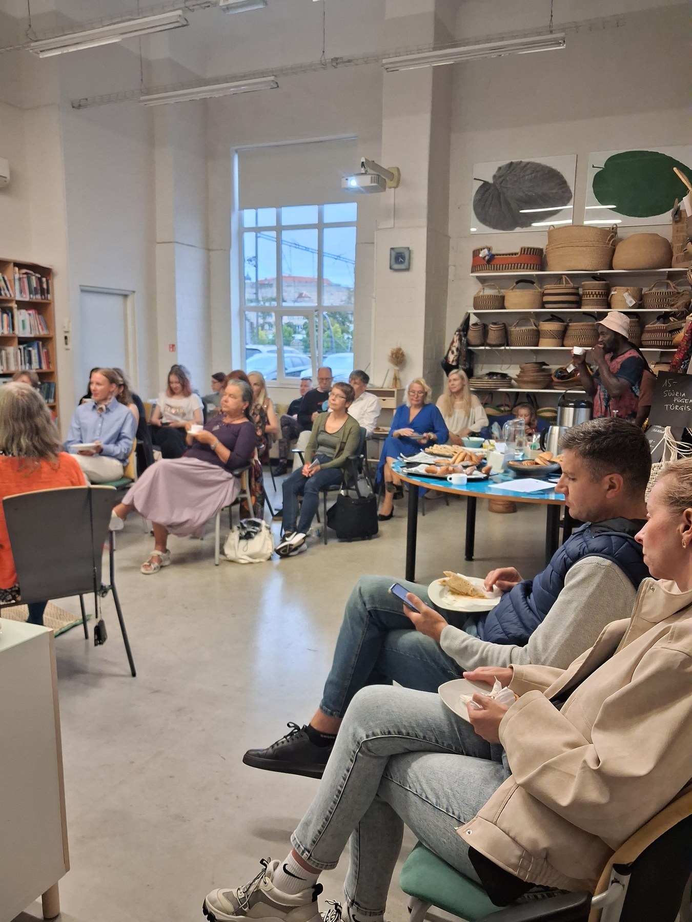 Audience in the room with TogoSunny's corner in the background