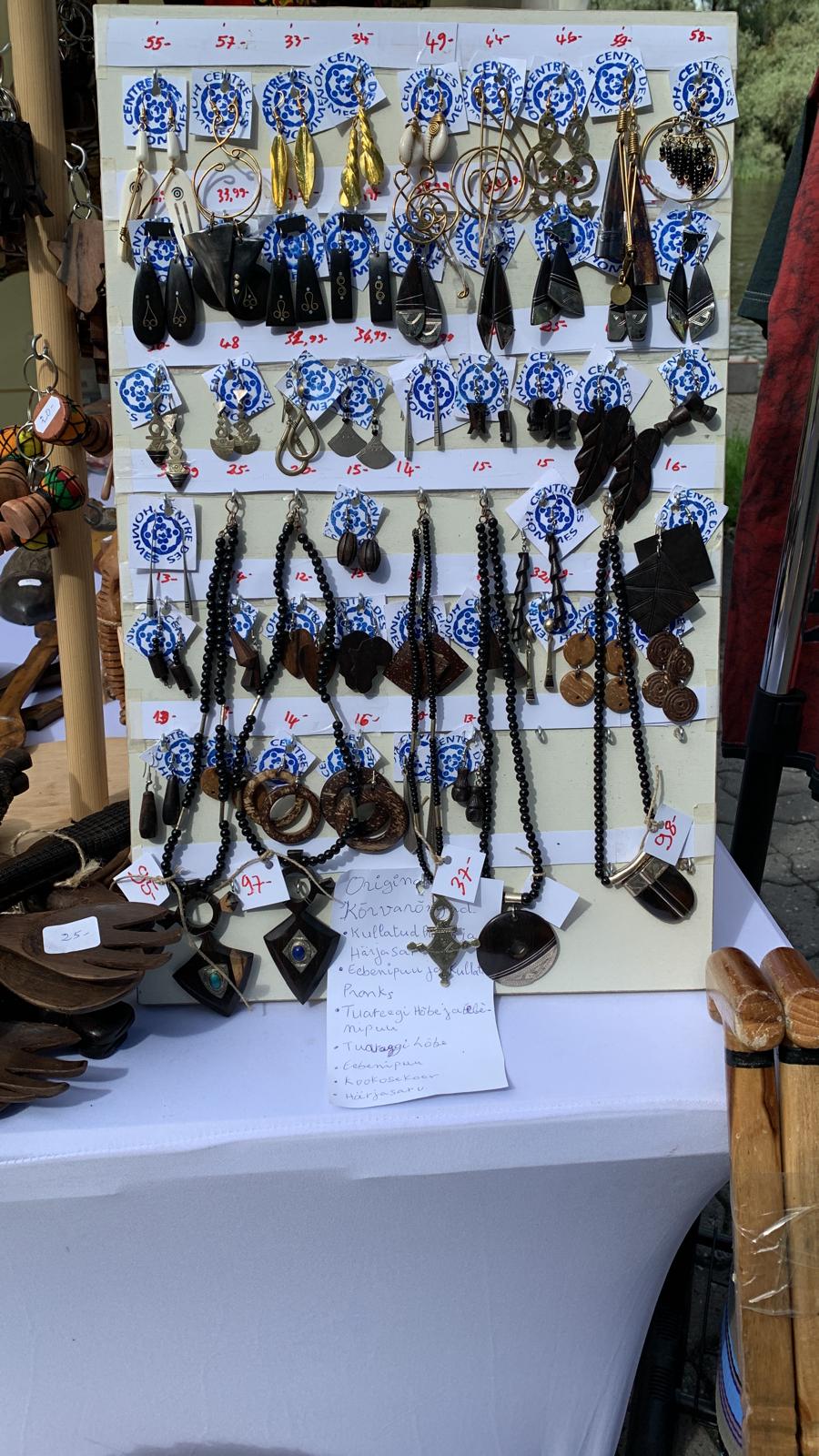 Tuareg earrings display
