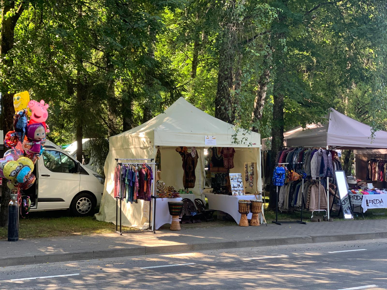 TogoSunny stand under trees along the Õhne riverside during Tõrva Tule-Päevad