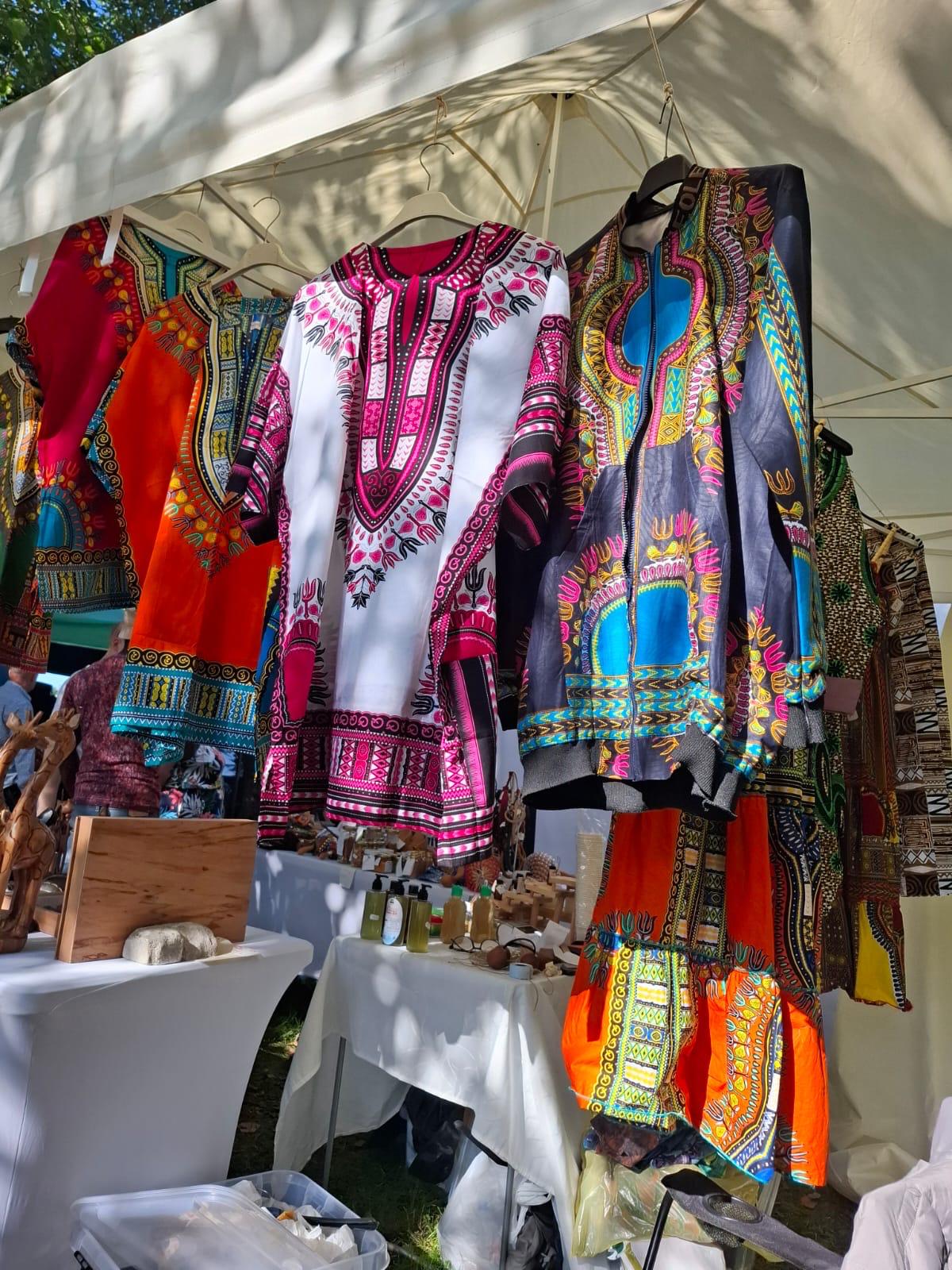 Dashiki clothing at the TogoSunny stall
